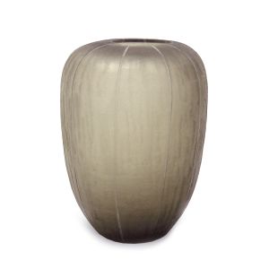 GOBI TALL FROSTED GRAY GLASS VASE