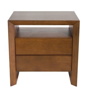 DESK-SMALL NIGHTSTAND WITH WOOD FRONT
