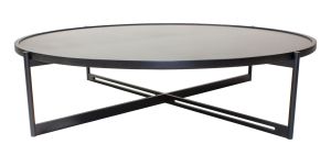 SOIE - Round Coffee Table - Glass and Mirror Top